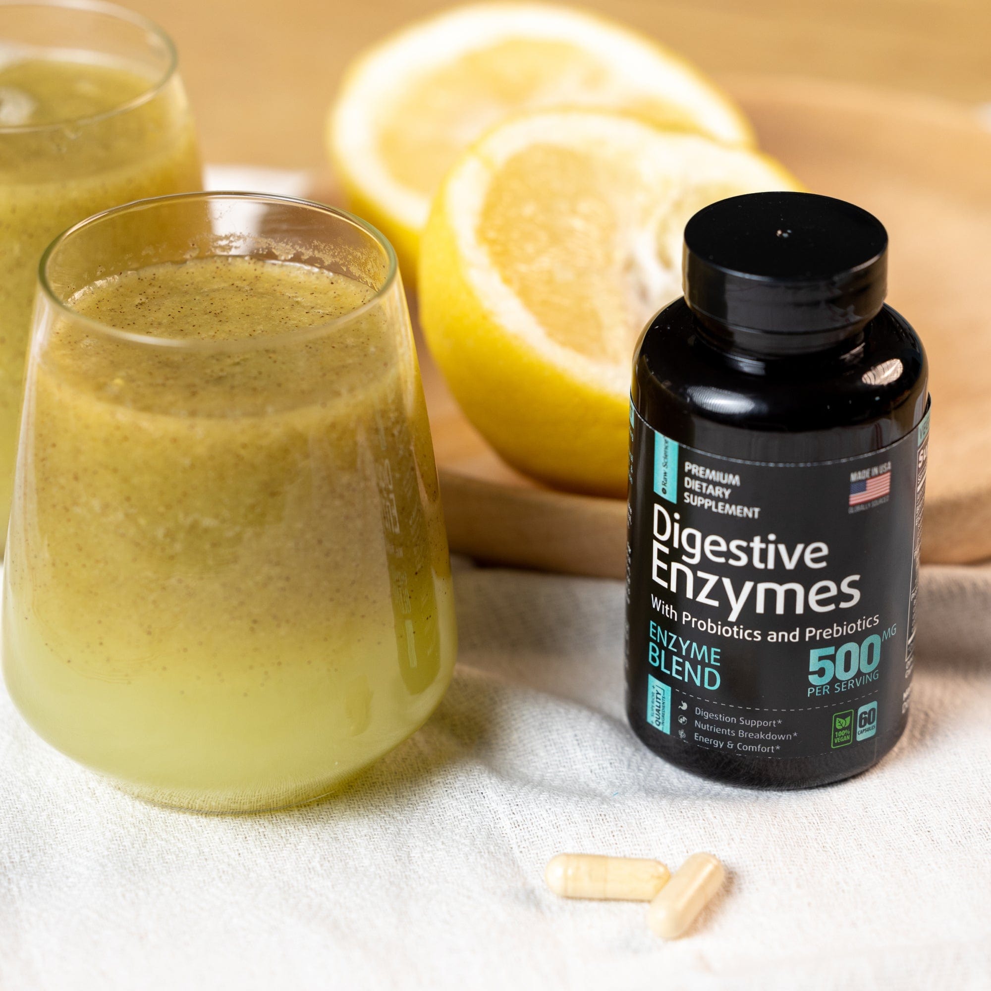 Digestive Enzyme Supplements with Probiotics Buy 3 Get 1 Free